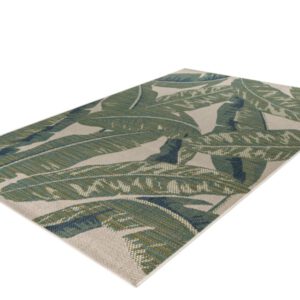 Capri Green Jungle – Binnen- & Buitenkleed – Tropisch Bladmotief
