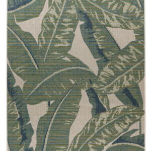 Capri Green Jungle – Binnen- & Buitenkleed – Tropisch Bladmotief