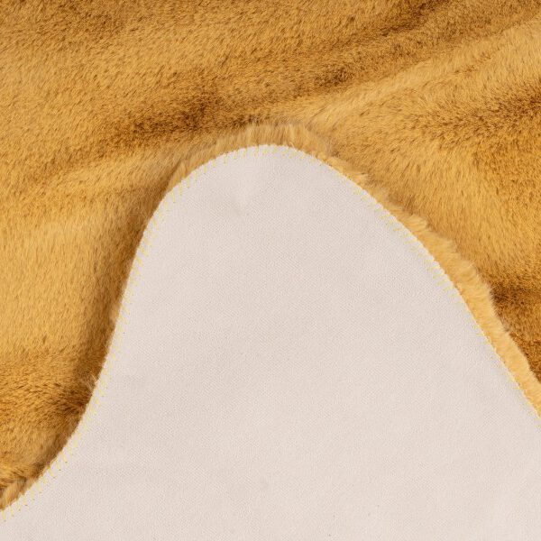 Cosy vloerkleed – Goudgeel – hoogpolig en heerlijk zacht in vachtvorm