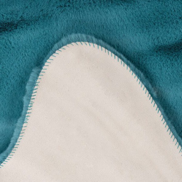 Cosy vloerkleed – Petrol – hoogpolig en heerlijk zacht in vachtvorm