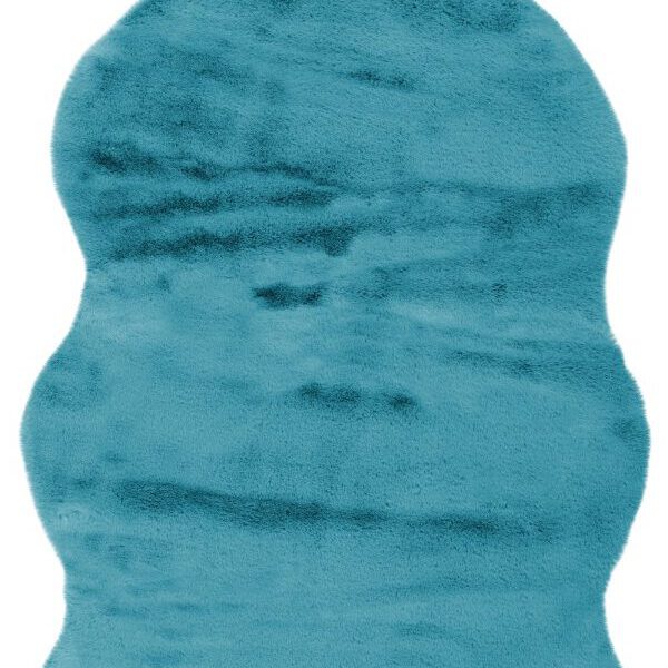 Cosy vloerkleed – Petrol – hoogpolig en heerlijk zacht in vachtvorm