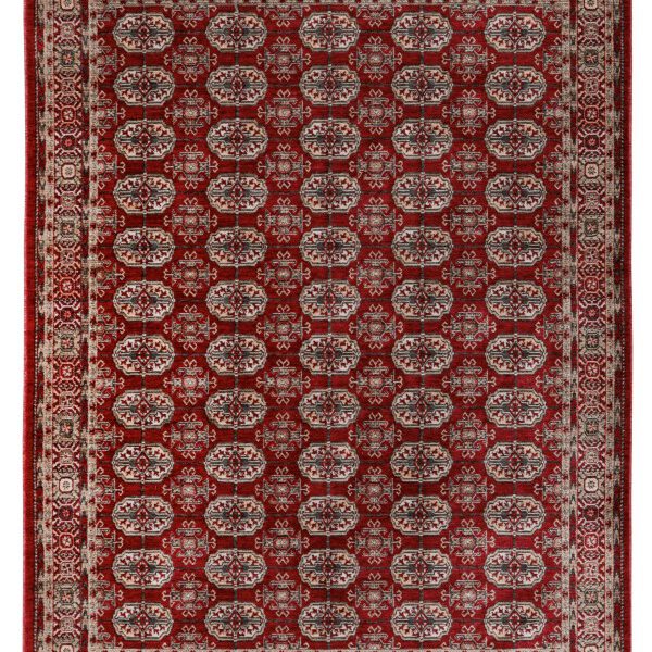 Dakar Vloerkleed – Rood – Oosters Design met Gedetailleerde Rand