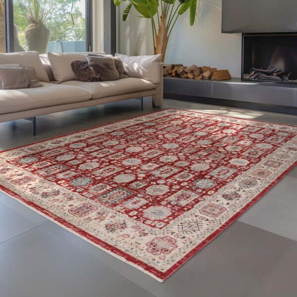 Dakar Vloerkleed – Rood – Traditioneel Ornamentenmotief