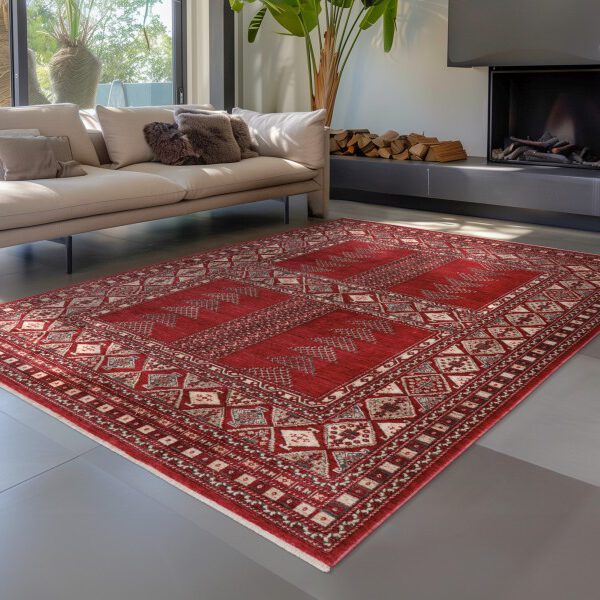 Dakar Vloerkleed – Rood – Klassiek Design met Oosterse Invloeden