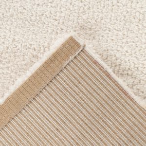 Hoogpolig vloerkleed Dream – Ivory, licht van kleur en zacht aanvoelend