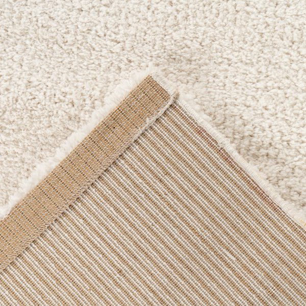 Hoogpolig vloerkleed Dream – Ivory, licht van kleur en zacht aanvoelend