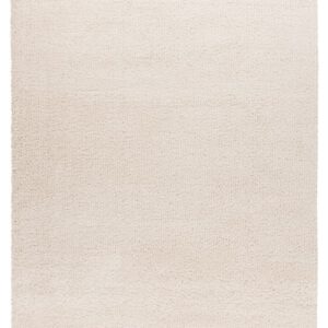 Hoogpolig vloerkleed Dream – Ivory, licht van kleur en zacht aanvoelend