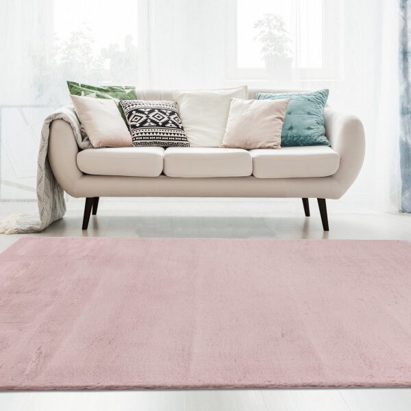Hoogpolig vloerkleed Emotion – Pastelroze met een zachte en warme uitstraling