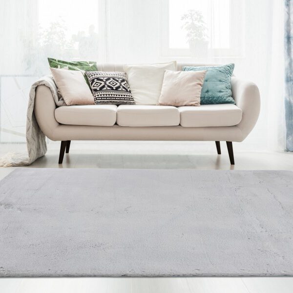 Hoogpolig vloerkleed Emotion – Zilvergrijs met een zachte en warme uitstraling