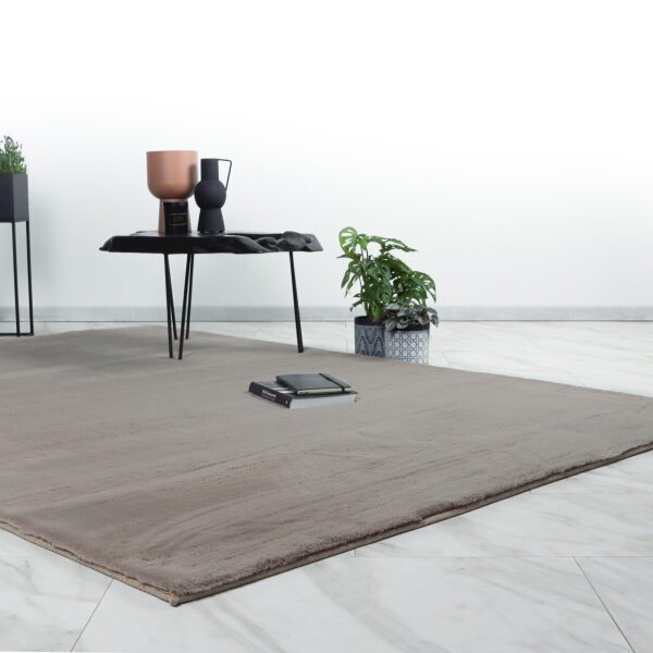 Hoogpolig vloerkleed Emotion – Taupe met een zachte en warme uitstraling