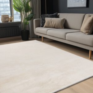 Hoogpolig vloerkleed Emotion – Wit met een zachte en warme uitstraling