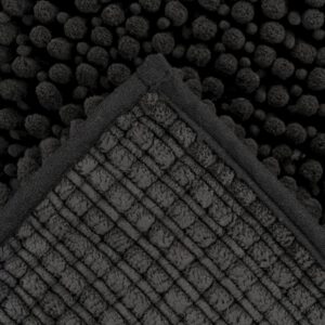 Fluffy badmat – Zwart – hoogpolig en extra zacht