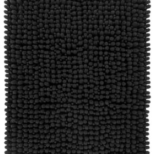 Fluffy badmat – Zwart – hoogpolig en extra zacht