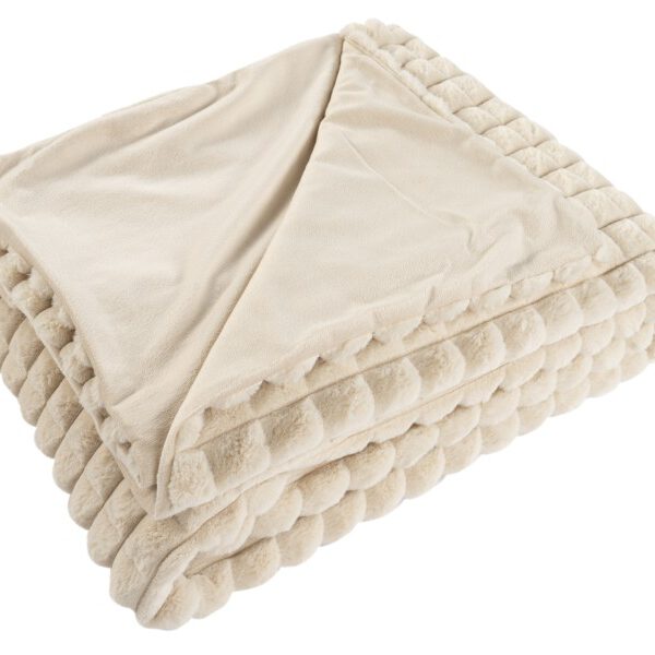 Harmony deken – Beige met gewatteerde structuur en heerlijk zacht