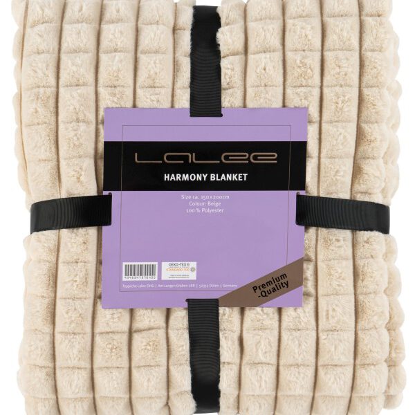 Harmony deken – Beige met gewatteerde structuur en heerlijk zacht