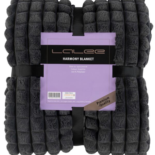 Harmony deken – Graphite met gewatteerde structuur en heerlijk zacht