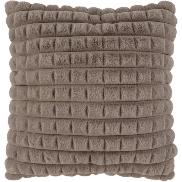 Harmony kussen – Taupe met gewatteerde structuur en heerlijk zacht