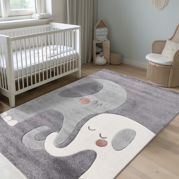 Happy Kinderkleed – Baby Olifanten – Zilver – Laagpolig & Antiallergisch