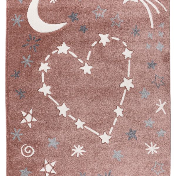 Happy Kinderkleed – Hartjes & Maan – Roze – Laagpolig & Antiallergisch