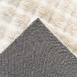 Hoogpolig vloerkleed Harmony – Ivory met zachte ribbelstructuur