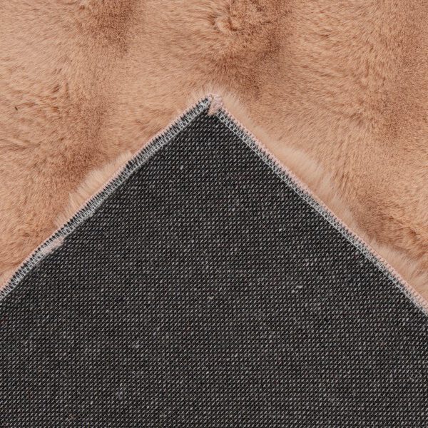 Hoogpolig vloerkleed Harmony – Peach met zachte ribbelstructuur