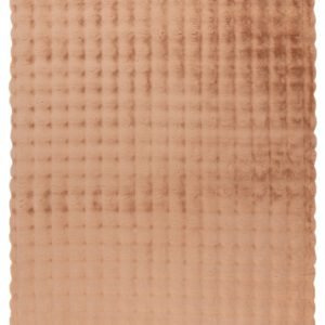 Hoogpolig vloerkleed Harmony – Peach met zachte ribbelstructuur