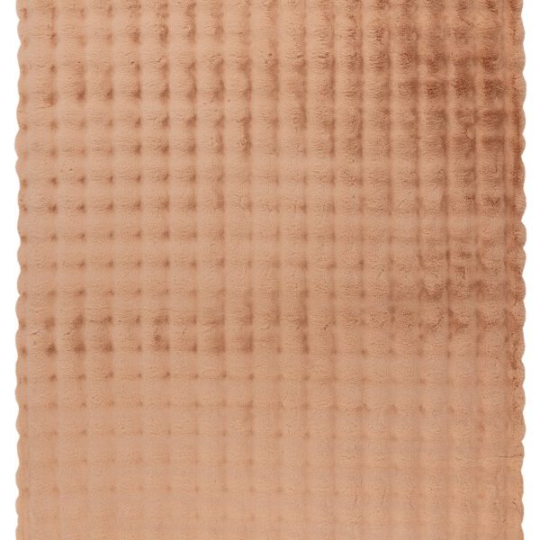 Hoogpolig vloerkleed Harmony – Peach met zachte ribbelstructuur