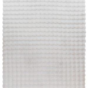 Hoogpolig vloerkleed Harmony – Zilvergrijs met zachte ribbelstructuur