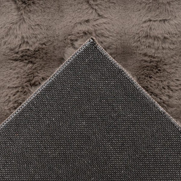 Hoogpolig vloerkleed Harmony – Taupe met zachte ribbelstructuur