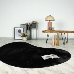 Heaven Vloerkleed – Zwart – Organische Vormen – Ultra Zacht & Hoogpolig