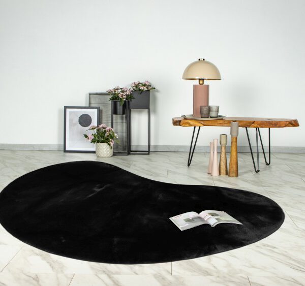 Heaven Vloerkleed – Zwart – Organische Vormen – Ultra Zacht & Hoogpolig