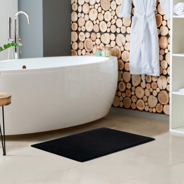 Heaven badmat – Zwart met zachte touch en elegante uitstraling
