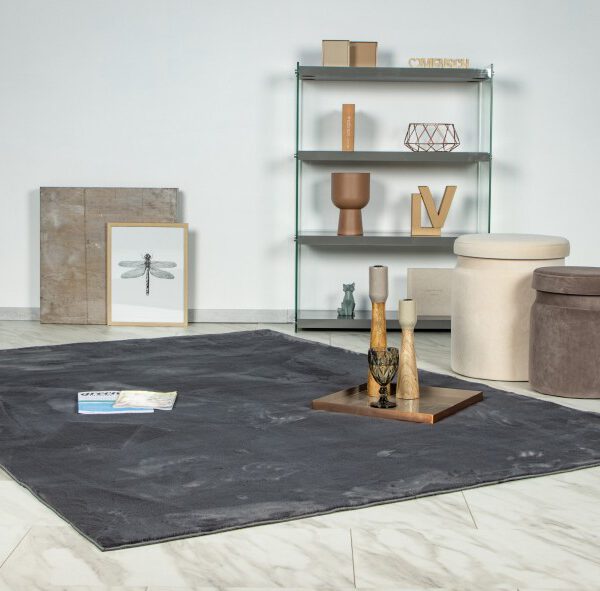 Wasbaar vloerkleed Loft – Antraciet met moderne, donkere look