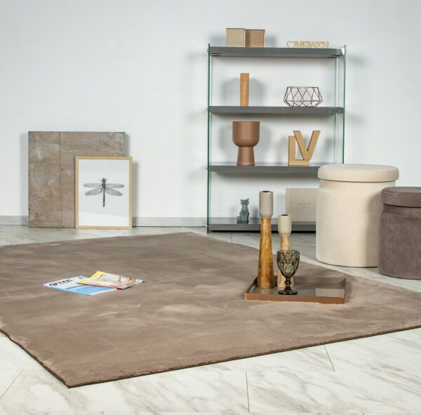 Wasbaar vloerkleed Loft – Taupe met rustige, tijdloze sfeer