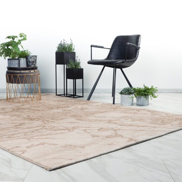 Marmaris Vloerkleed – Beige – Marmerlook Design – Modern & Laagpolig
