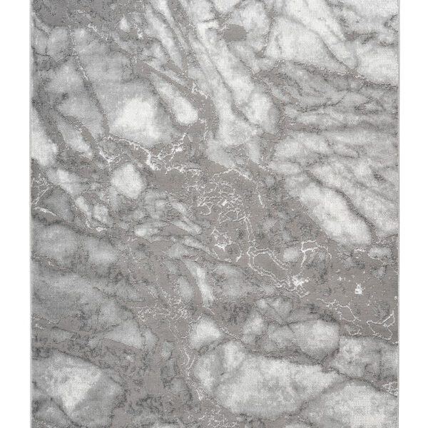 Marmaris Vloerkleed – Grijs – Marmerlook Design – Modern & Laagpolig