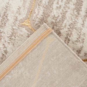 Marmaris Vloerkleed – Beige – Laagpolig met Honingraatmotief
