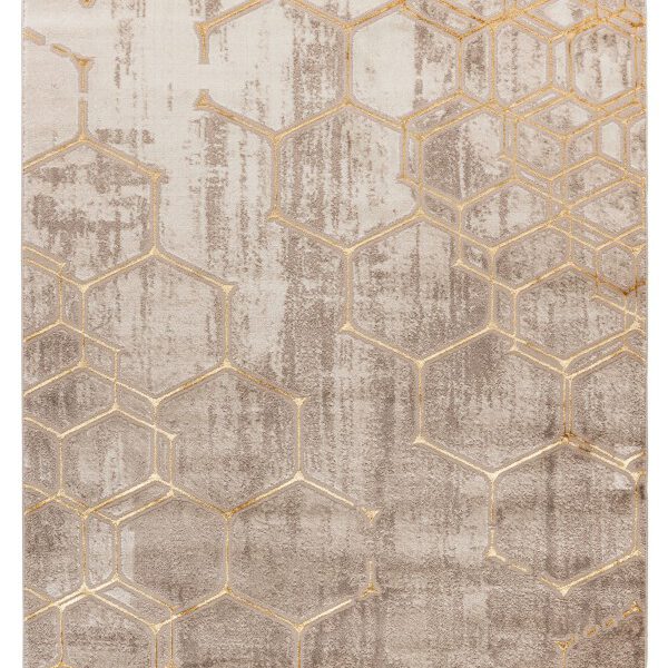 Marmaris Vloerkleed – Beige – Laagpolig met Honingraatmotief