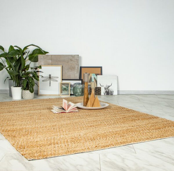 Natura Vloerkleed – Naturel Streepdesign – Rustiek & Eenvoudig – Laagpolig