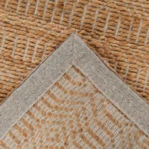 Natura Vloerkleed – Naturel Blokstructuur – Natuurlijke Sisal-look – Voor Binnen & Buiten