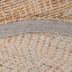Natura Vloerkleed – Rond – Naturel Blokstructuur – Natuurlijke Sisal-look