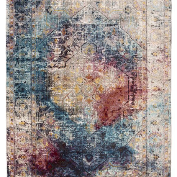 Picasso Heriz – Vintage – Laagpolig Vloerkleed – Multi / Blauw