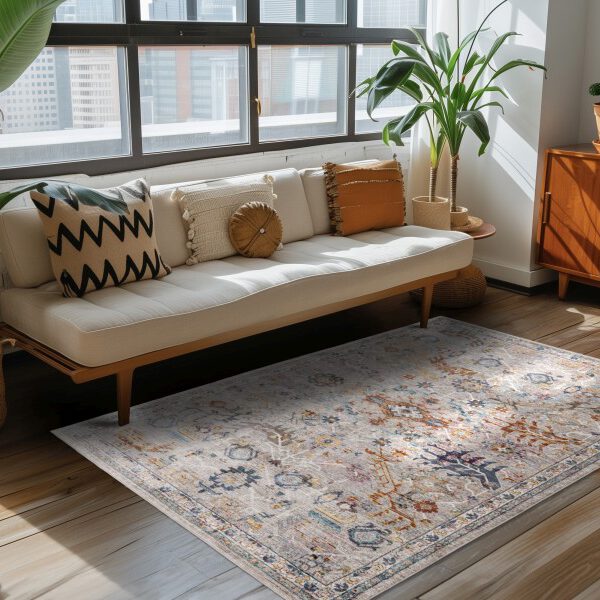 Picasso Sarough – Vintage – Laagpolig Vloerkleed – Grijs