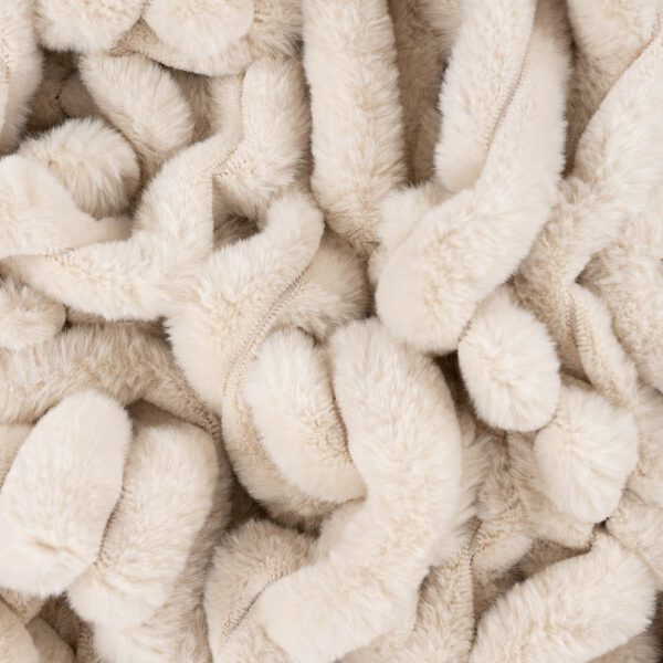 Plush deken – Beige met zachte ribbelstructuur