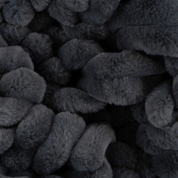 Plush deken – Antraciet met zachte ribbelstructuur