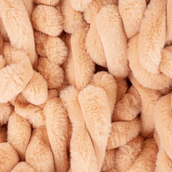 Plush deken – Perzik met zachte ribbelstructuur