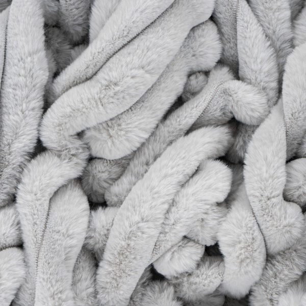 Plush deken – Zilvergrijs met zachte ribbelstructuur