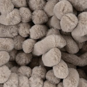 Plush deken – Taupe met zachte ribbelstructuur