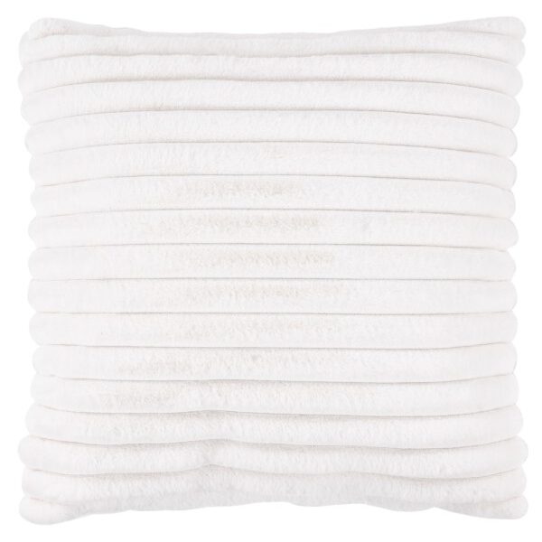 Plush kussen – Ivory met zachte ribbelstructuur