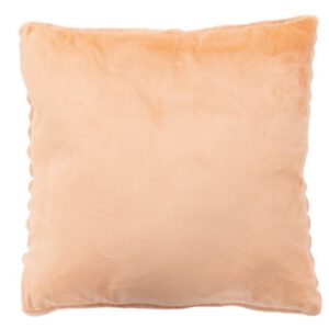 Plush kussen – Perzik met zachte ribbelstructuur